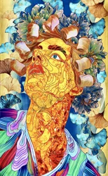 Golden Floral Gaze