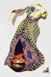Patriotic Rabbit Collage