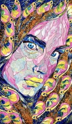 Vibrant Abstract Face