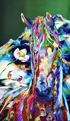 Vibrant Abstract Horse