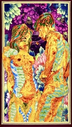 Vibrant Nude Embrace