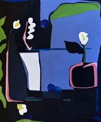 Calla Lilies At Night