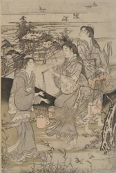 Kōya in the province of Ki-I and Noda in the province of Mutsu from Six Jewel Rivers