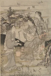 Kaya in the Province of Ki-I and Noda in the Province of Mutsu from Six Jewel Rivers