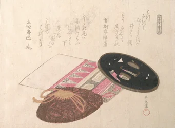 Tsuba Sword Guard and Bags, 19th century
