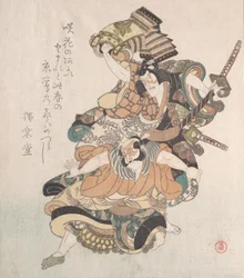 Two Actors, a Scene from the Soga Play