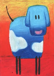 Cheerful Blue Dog
