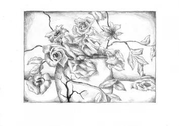 Cracked Rose Vase