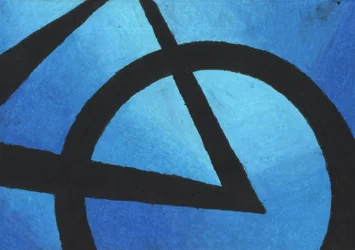 Deep Blue Abstract Forms