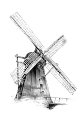 Dutch Windmill Sketch