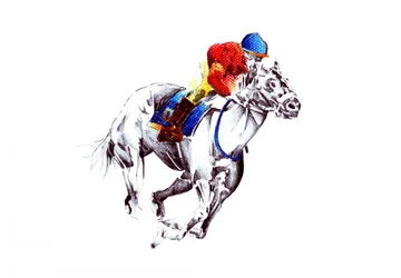 Galloping Race Horse