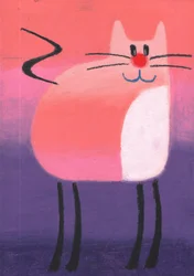 Happy Pink Cat
