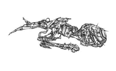 Mechanical Alien Spaceship