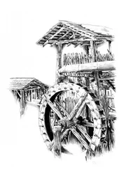 Rustic Mill Wheel