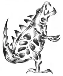 Tribal Dinosaur Creature