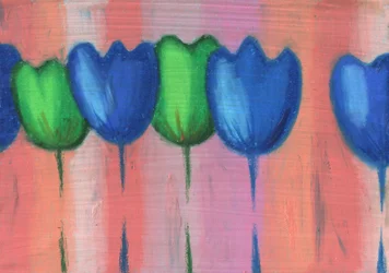 Vibrant Blue Tulips
