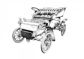Vintage Car Drawing