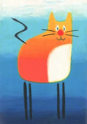 Whimsical Orange Cat