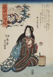 Ono no Komachi, from the series Parodies of the Six Poetic Immortals