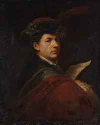 Portrait of a Musician Holding a Sheet Music