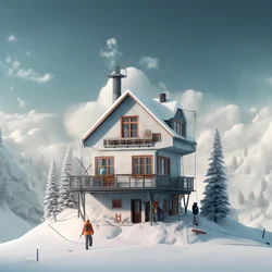 A House with a Ski Cap 2