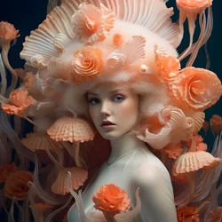 A Close Portrait of the Beautiful Underwater Actinia Sea Anemones Flower Goddess 3