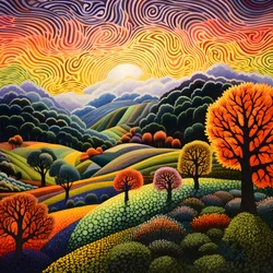 Landscape with Trees and Hills 2