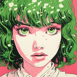 Risograph of a Delicate Girl 2