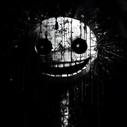 The Smiling Face is Drawn on Black Paper 3