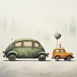 a big and a small car 4