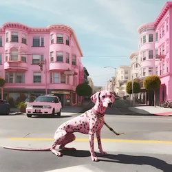 A Pink Dog in the Middle of San Francisco 4