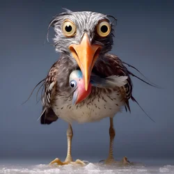 A Sandpiper Holding a Fish 2