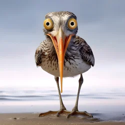 A Sandpiper Holds a Fish 3