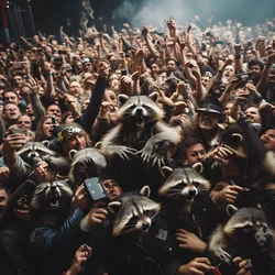 A Horde of Raccoons at a Rock Show 1