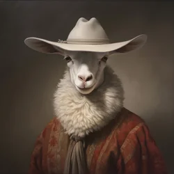 The Dalai Lama in a cowboy hat