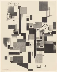 Untitled, no. 2 of 6 from the portfolio Merz 3. Kurt Schwitters 6 Lithos. Merz Portfolio. First Portfolio of the Merz Publisher