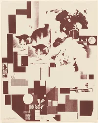 Untitled, no. 5 of 6 from the portfolio Merz 3. Kurt Schwitters 6 Lithos. Merz Portfolio. First Portfolio of the Merz Publisher