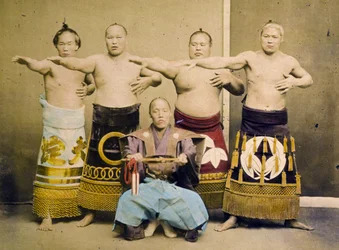 Sumo Wrestlers, c.1877