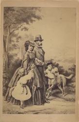 Franz Joseph I and Elisabeth of Austria and their Imperial Family (illustration)