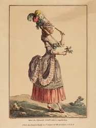 La Gallerie des Modes; Le Clerc; Dupin - Print; Coloured Engraving - Robe a Poloniose d