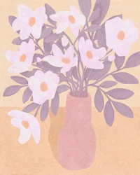 Flowers in Pink Vase