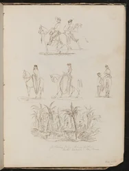 Four Studies of Soldiers on Horseback