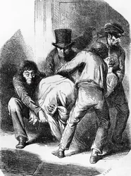 Illustration for Duchess Of Langeais, novel by Honore de Balzac from multi-volume collection entitled Human Comedy, engraving by Laisne