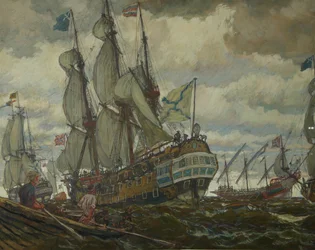 The fleet of Peter I, 1909
