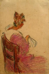 Untitled (Woman Sitting on Chair, from Right)