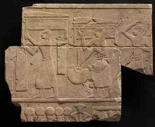 Men Bearing Tomb Equipment