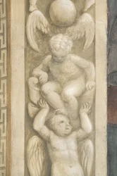 Putti, decorations around the windows
