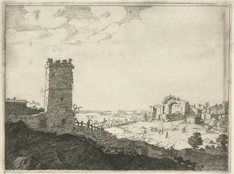 Landscape with Tower (Landscapes with Ancient Roman Buildings)