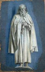 Saint Antoine the Great holding a bell