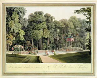 The Chinese Pavilion in the Laxenburg Gardens, Vienna, engraved by Johann Ziegler